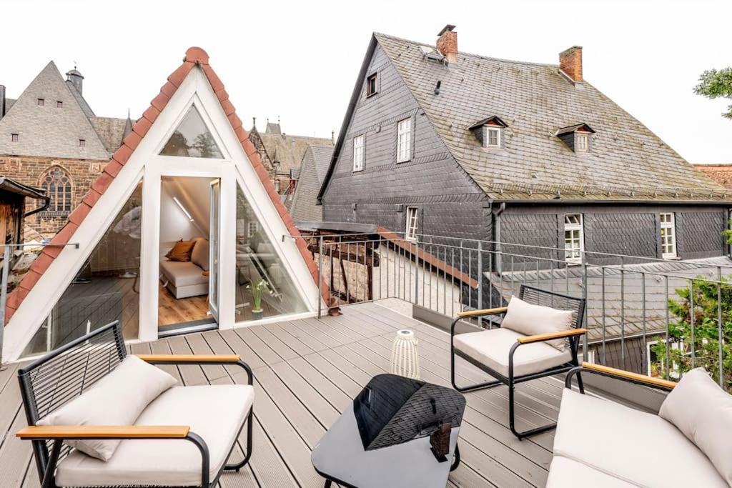 Himmlische Altstadt-Maisonette Marburg Buitenkant foto