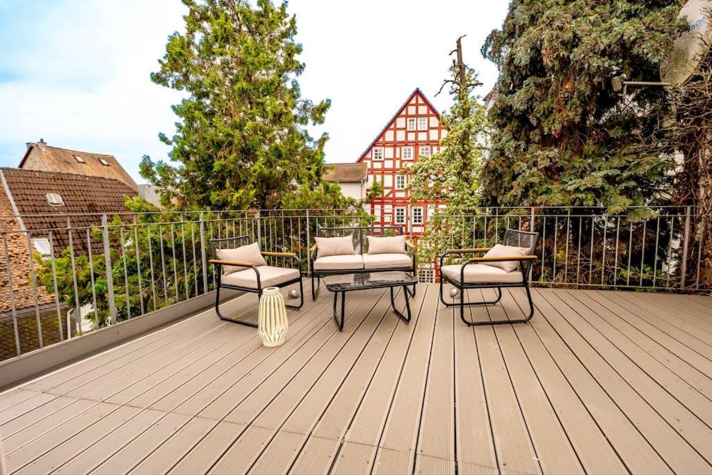 Himmlische Altstadt-Maisonette Marburg Buitenkant foto